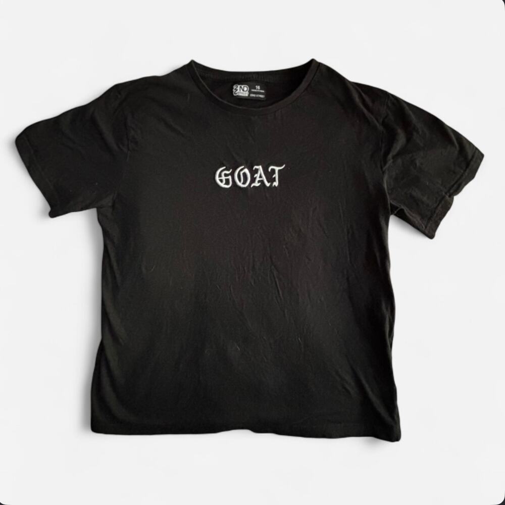 22nd Street GOAT Black T-Shirt